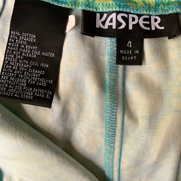 Kasper Turquoise/Green ladies Ankle Pants & Loft light Green Shirt - Picture 5 of 5